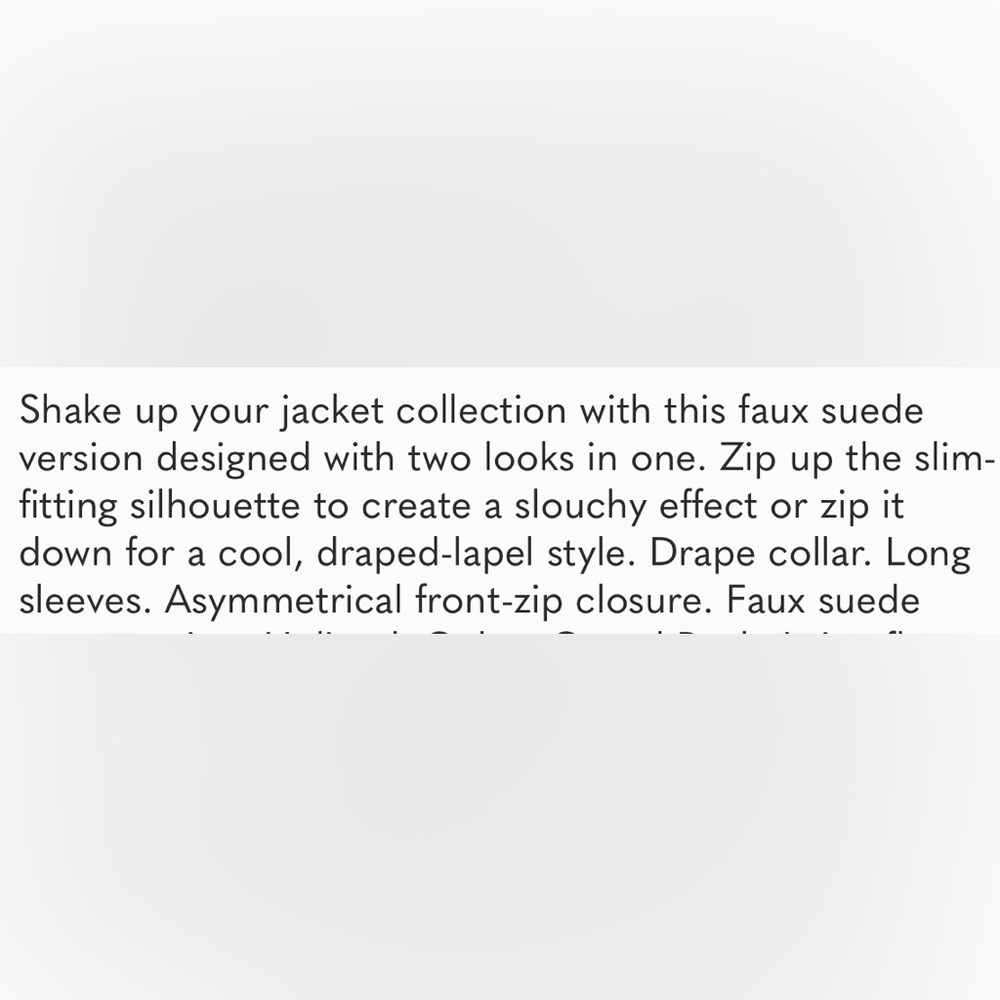 NWT BLANKNYC Faux Suede Drape front Jacket small - Picture 9 of 14